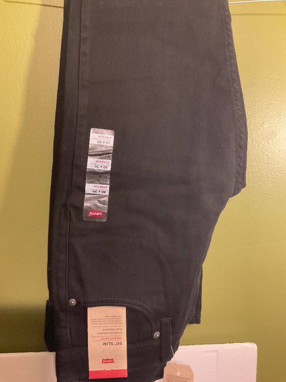 Levi's 511 Slim Advanced Stretch Jeans - Black - 30x30